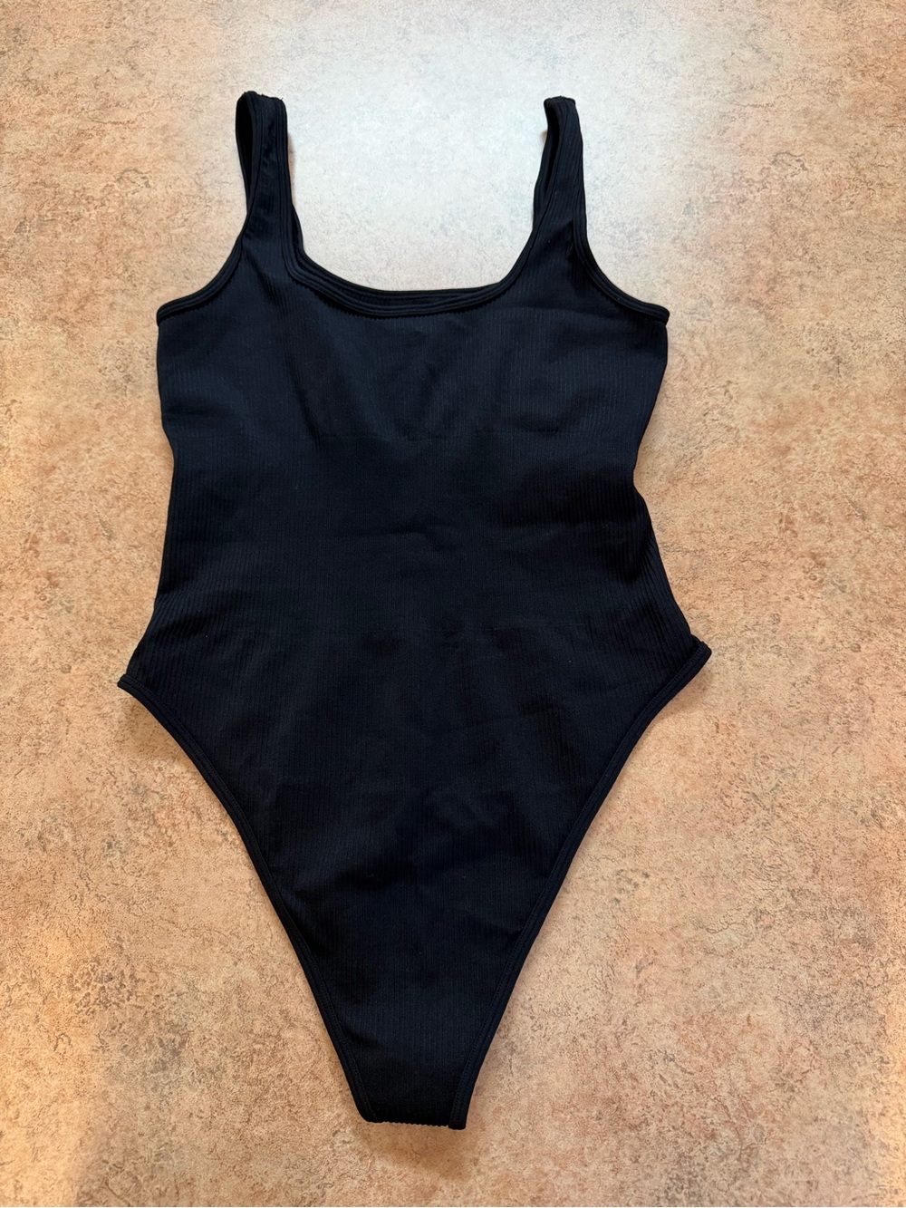 Black Ribbed Bodysuit - Picture 2 of 5